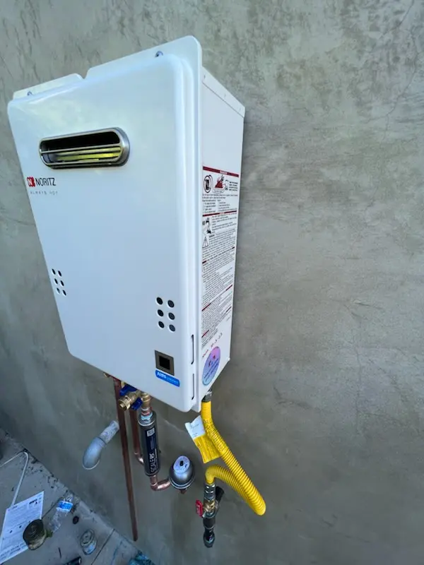 Tankless water heater installation for Whitfield homes